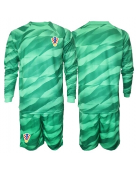 Billige Fotballdrakt Kroatia Keeper Replika Bortedraktsett Barn VM 2026 Langermet (med bukser)